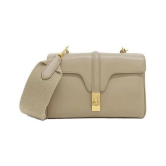 Celine Pre-owned Shoulder Bags, female, Beige, Size: ONE SIZE Pre-owned Leather celine-bags