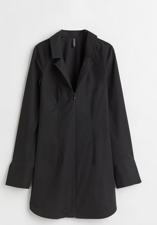 H&M Kurzes Blusenkleid - Schwarz