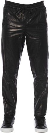 Trussardi Sleek Leather Trousers for Mens Men