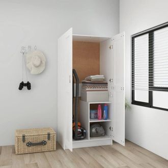 vidaXL Armadio Bianco 82,5x51,5x180 cm in Legno Multistrato - Vidaxl