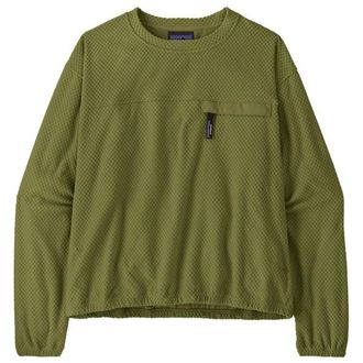 Patagonia Textured Fleece Crewneck Fleecepullover f&uuml;r Damen | oliv