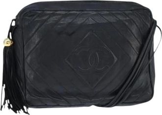 Chanel Pre-owned Cross Body Bags, female, Black, Size: ONE SIZE Pre-owned Vintage Cross Body Bag