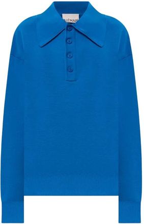 Alemais Claudia Gebreide Polo - Dames - Tops - Blauw - Maat: S Wol