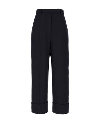 Thom Browne Womens Classic Backstrap Trouser - Dark Blue Wool - Size EU 46 (Womens)