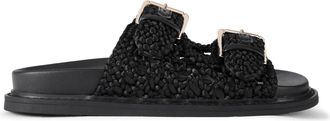Kurt Geiger Womens Rhoda Sandals - Black Fabric - Size UK 5