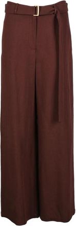 Alysi Wide-Leg Trousers - Chocolate