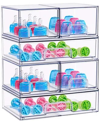 Sorbus Stackable Clear Acrylic Set Of 6 Storage Drawers