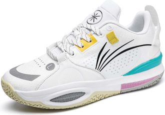 Generic Mens Low Top Basketball Shoes are Lightweight Shock-Absorbing Anti Slip Grip Outdoor Sports Training Boots Walking Shoes(White,8.5 UK)