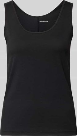Tom Tailor Regular Fit Tank Top aus Baumwoll-Mix in Black, Gr&ouml;&szlig;e XS