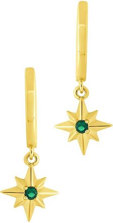 Sterling Forever 14K Plated Cz Burst Earrings