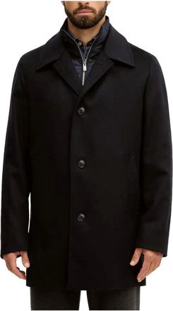 HUGO BOSS H Clark Bib S 254 Jas - Heren - Mantel - Zwart - XL - Wol - Jassen