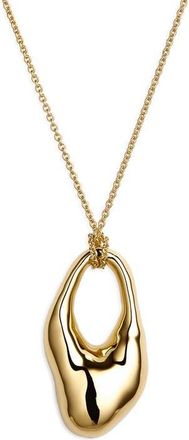 Monica Vinader Antica Bold Pendant Necklace in 18Ct Gold Vermeil at Nordstrom