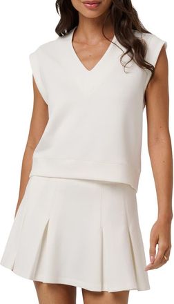 Travis Mathew Skyloft Soft V Neck Vest in Snow White at Nordstrom, Size X-Large