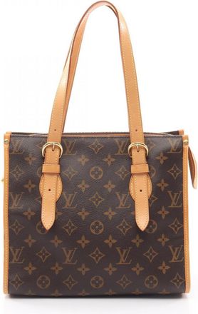 Louis Vuitton Brown Coated Canvas Leather Coated Canvas Handbag Tote Bag (Pre-Owned)