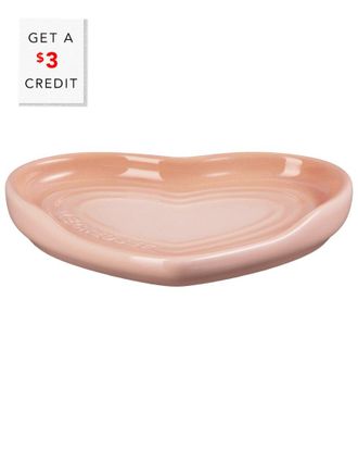 LE CREUSET Heart Peche Spoon Rest With $3 Credit