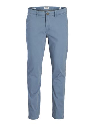 Jack & Jones Chinos JACK & JONES JPSTMARCO mit Stretchkomfort und schmalem Bein, Herren, Gr. 28, L&auml;nge 30, blau mirage, Web, Obermaterial: 98% Baumwolle, 2% Elasth