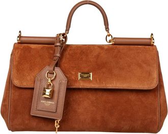 Dolce & Gabbana My Sicily Handtas - Dames - Handtassen - Bruin - ONE Size - Katoen - Tassen