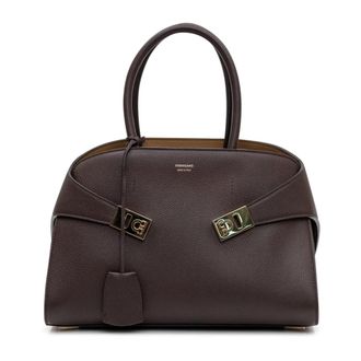 Ferragamo Handbags, female, Brown, Size: ONE SIZE Hug Handbag