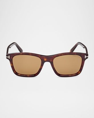 Tom Ford Men & apos;s Barron Acetate Square Sunglasses