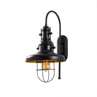Wonderlamp Aplique De Pared Retro Momo 28 Negro