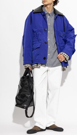 Loewe Insulated Jacket With Sewn-in Logo, Mens, Navy Blue