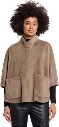 Rino&Pelle Dewi Cape - Dames - Ponchos - Beige - S - Polyester - Jassen