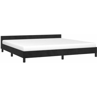 vidaXL Estructura Cama Sin Colch&oacute;n Terciopelo Negro 200x200 Cm Vidaxl