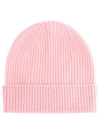 Zwillingsherz Beanie ZWILLINGSHERZ, Damen, altrosa, Strick, Obermaterial: 100% Kaschmir, unifarben, M&uuml;tzen Beanie, Feinripp, breiter Umschlag, Wolle