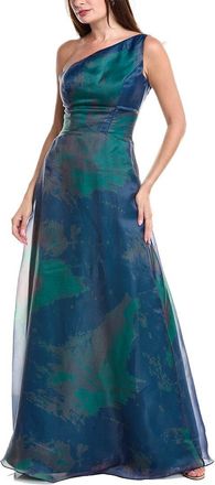 Rene Ruiz One-Shoulder A-Line Gown