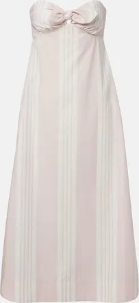 Poss&eacute; Rosie striped cotton midi dress