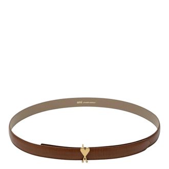 Ami De Coeur Gesp Riem 25mm - Heren - Accessoires - Bruin - Maat: 85 CM Leer