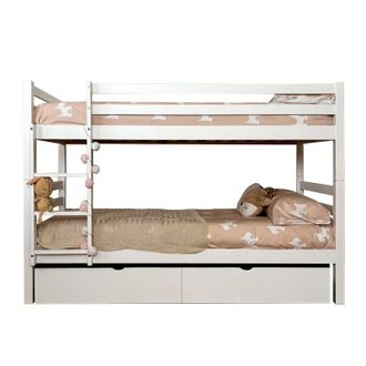 Muemue Litera + 2 cajones madera blanco 90x195cm