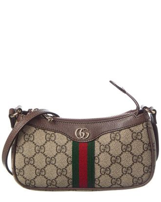 Gucci Ophidia Mini Gg Supreme Canvas & Leather Shoulder Bag