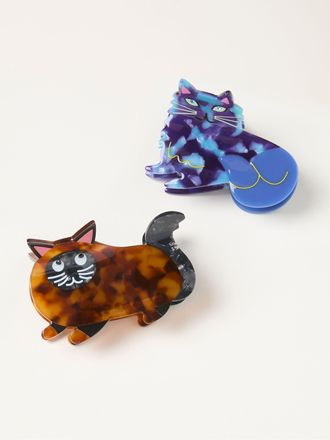 Fat Face FatFace Multi 2 Pack Cat Claw Clips