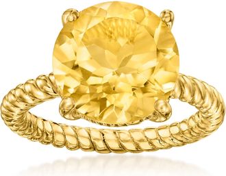 Ross-Simons Citrine Ring in 18kt Gold Over Sterling