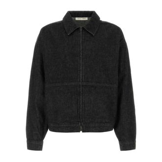 Fear of God Light Jackets, male, Black, Size: S Denim Work Jacket