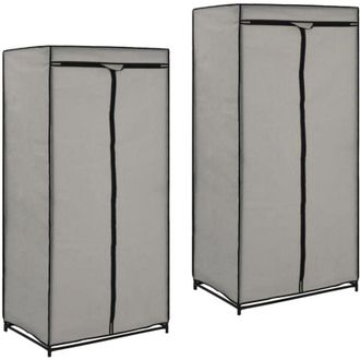 vidaXL Armadio 2 pz Grigio 75x50x160 cm - Vidaxl