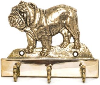 OEM Bulldog Ingl&eacute;s, Bulldog I - Colgador De Llaves Con Perro, Soporte De Lat&oacute;n Para Accesorios De Perros, Elegante Decoraci&oacute;n Para El Pasillo De Art-dog