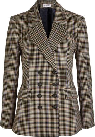 Veronica Beard Claude double-breasted blazer - women - Polyester/Viscose/Elastane/Cupro - 10 - Brown