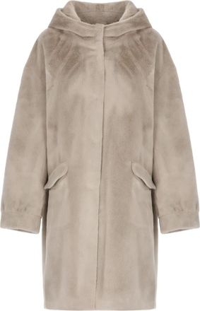 Betta Corradi Jas met capuchon en klepzak - Grijs