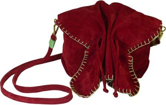 Carlos Falchi Butterfly Suede Leather Bag in Malbec at Nordstrom