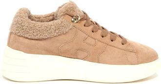 Hogan Su&egrave;de Eco-Fur Schoenen - Dames - Sneakers - Beige - 36 EU - Su&egrave;de - Schoenen