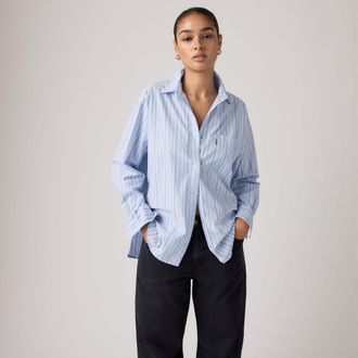 Levi's Harlie Boyfriend Shirt - Womens - 2XS - Blue