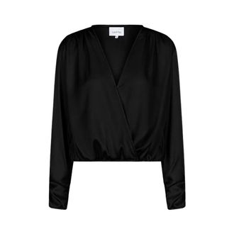 Dante6 Crazyabout Top - Dames - Blouses & Shirts - Zwart - Maat: M Satijn