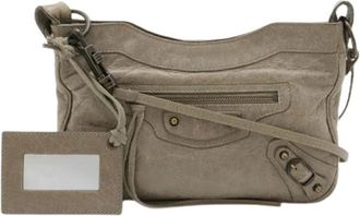 Balenciaga Pre-owned Vintage Cross Body Bag - Dames - Vintage Schoudertas - Grijs - ONE Size - Leer - Vintage