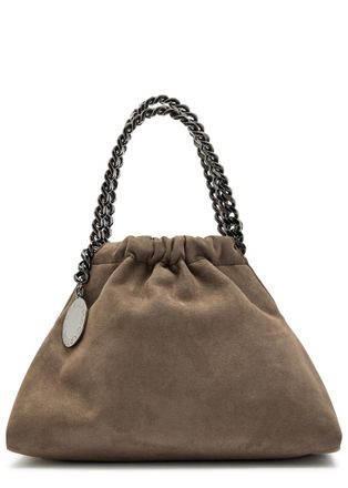 Stella McCartney Stella Mccartney Falabella Mini Drawstring Faux Suede bag - Taupe - One Size