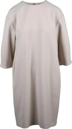 PESERICO Amphora-Silhouette Dress With Three-Quarter Sleeves And Practical Pockets