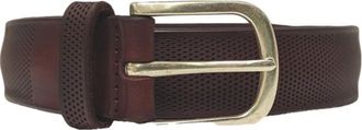 Orciani Micro-geperforeerde riem - Heren - Riemen - Bruin - 90 CM - Leer - Accessoires