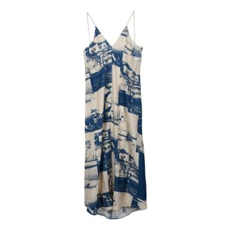 Alysi Lange Jurk - Dames - Casual kleedjes - Veelkleurig - 2XS - Kleedjes