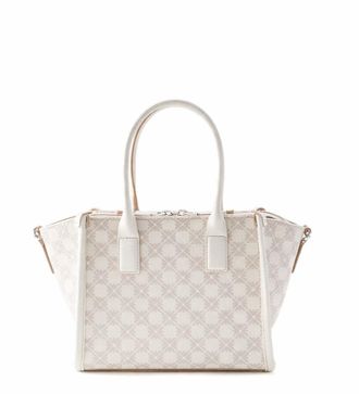 Emporio Armani Black Beige Pattern Double Handle Bag